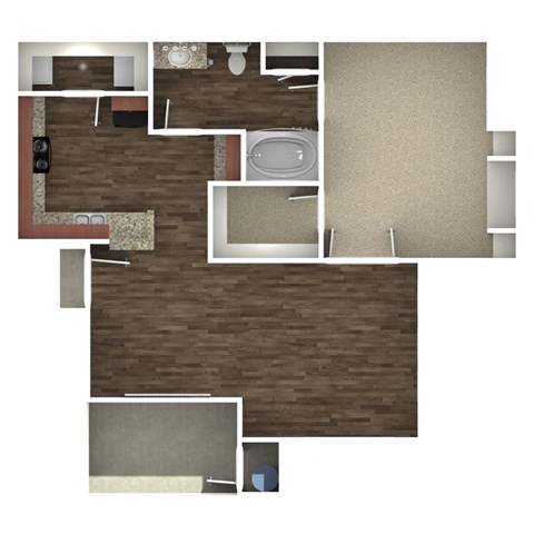 The Presley at Whitney Ranch Apartments Flaming Star Classic Floor Plan